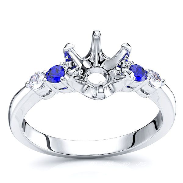 White Diamond and Blue Sapphire