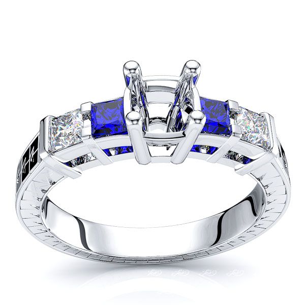 White Diamond and Blue Sapphire