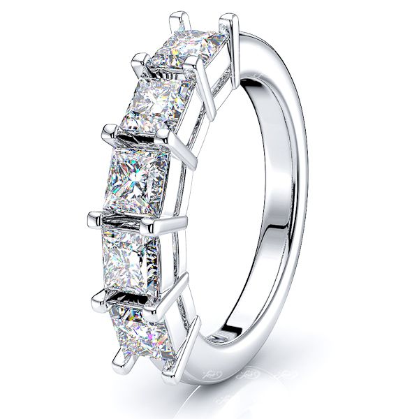 Fleuretta Prong Set Wowomen Anniversary Wedding Band