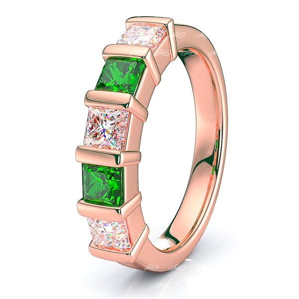 Rose Diamond and Emerald