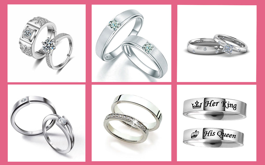 6 Forever Love Couple Wedding Rings