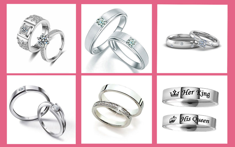 6 Forever Love Couple Wedding Rings