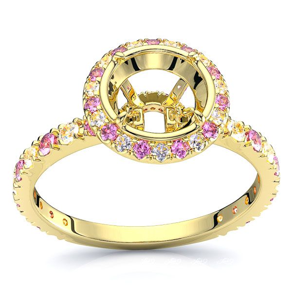 Yellow Diamond and Pink Sapphire