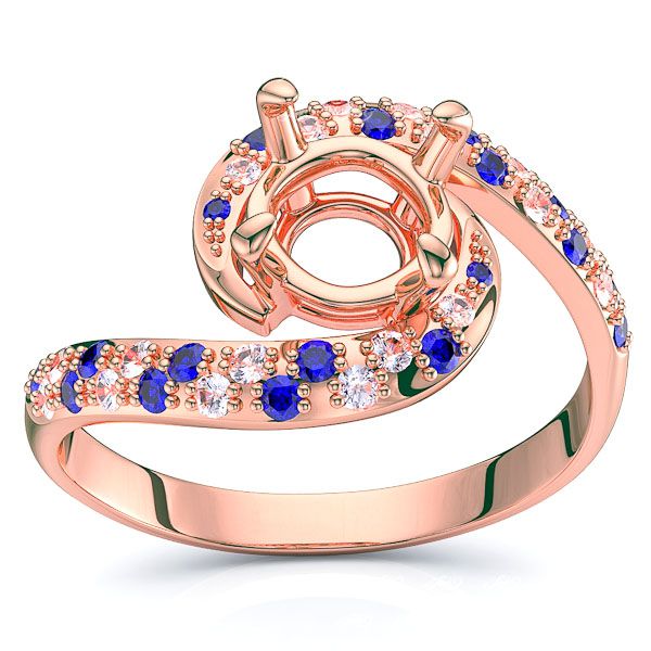 Rose Diamond and Blue Sapphire