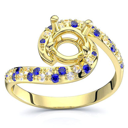 Yellow Diamond and Blue Sapphire