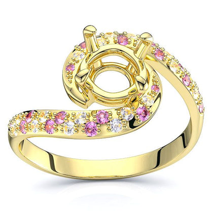 Yellow Diamond and Pink Sapphire