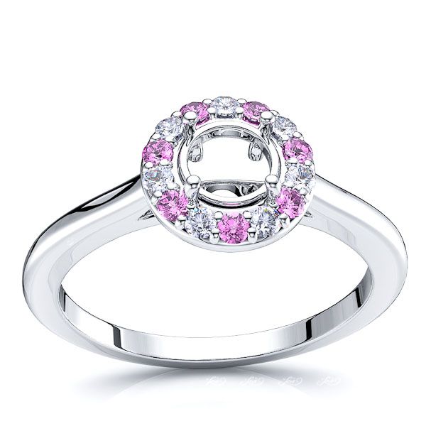 White Diamond and Pink Sapphire