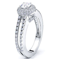 Iowa Halo Engagement Ring
