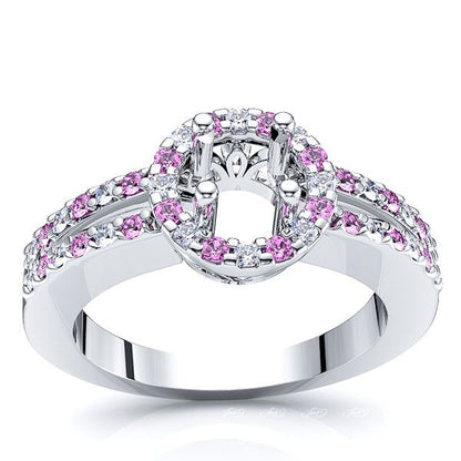White Diamond and Pink Sapphire