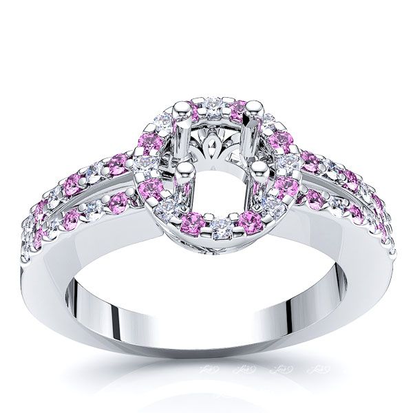 White Diamond and Pink Sapphire