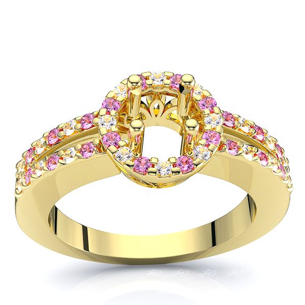 Yellow Diamond and Pink Sapphire