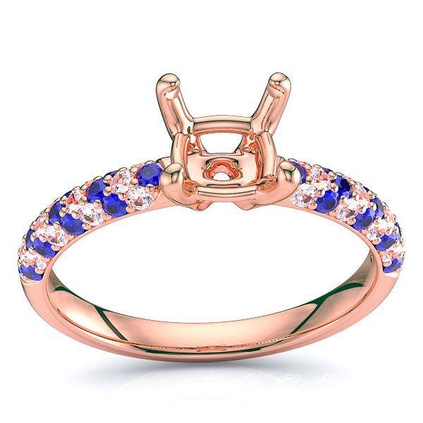 Rose Diamond and Blue Sapphire