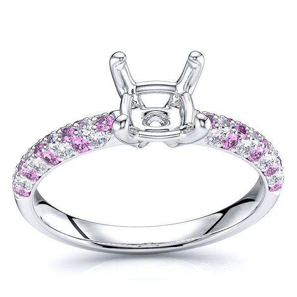 White Diamond and Pink Sapphire