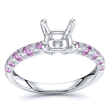 White Diamond and Pink Sapphire