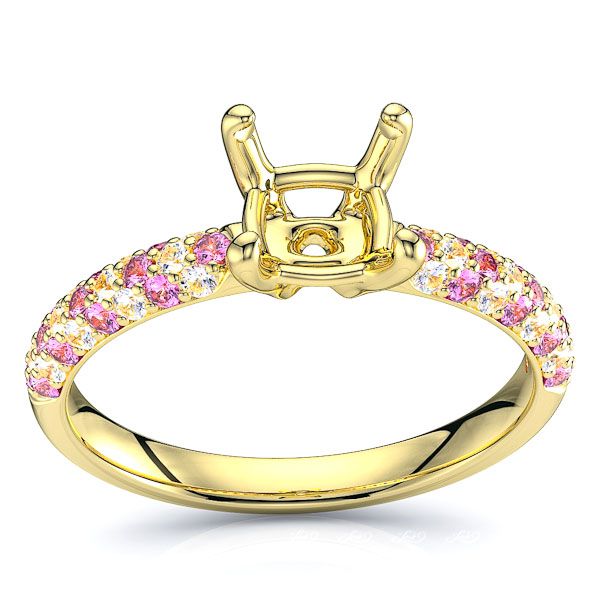 Yellow Diamond and Pink Sapphire