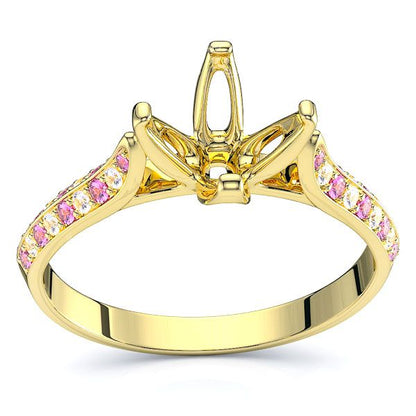Yellow Diamond and Pink Sapphire