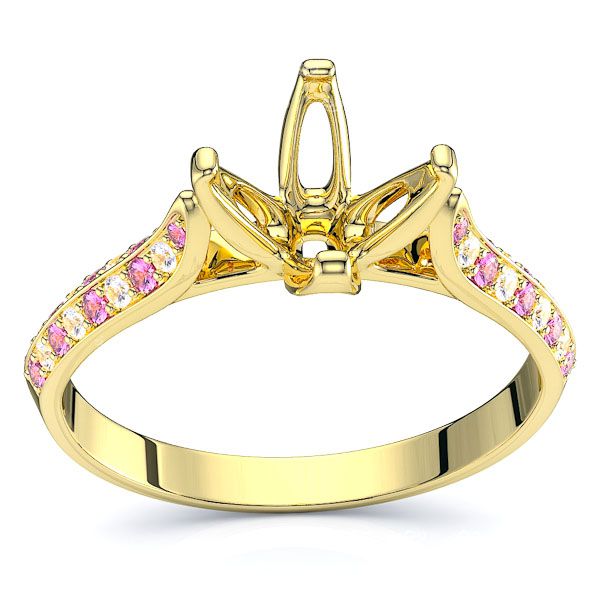 Yellow Diamond and Pink Sapphire