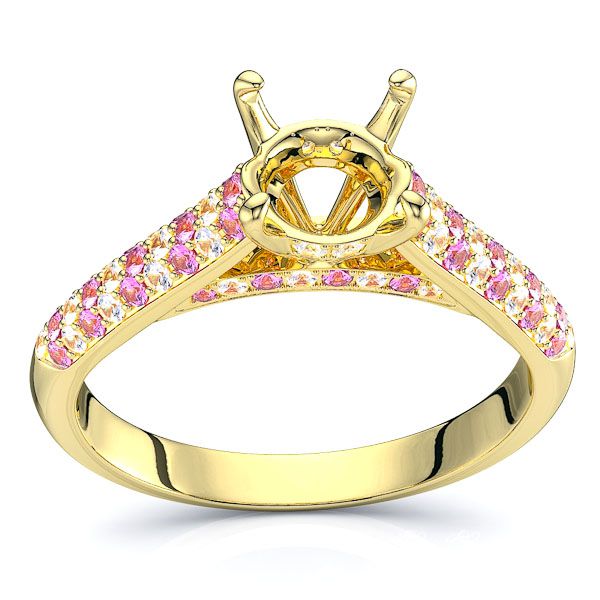 Yellow Diamond and Pink Sapphire