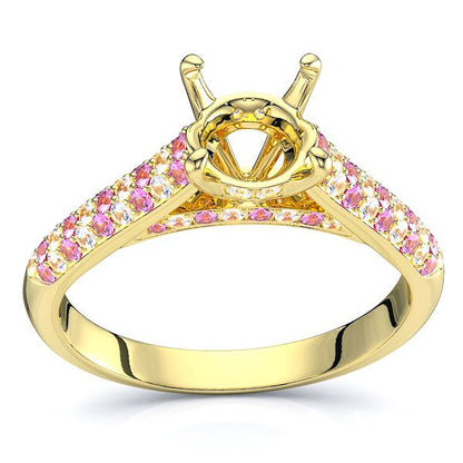 Yellow Diamond and Pink Sapphire
