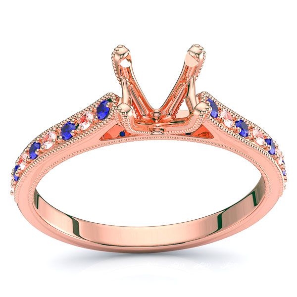 Rose Diamond and Blue Sapphire