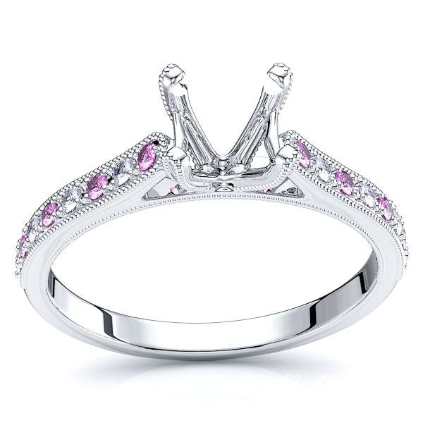 White Diamond and Pink Sapphire
