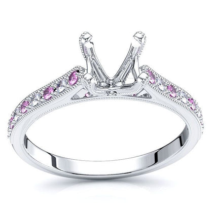 White Diamond and Pink Sapphire