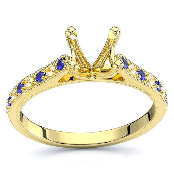 Yellow Diamond and Blue Sapphire