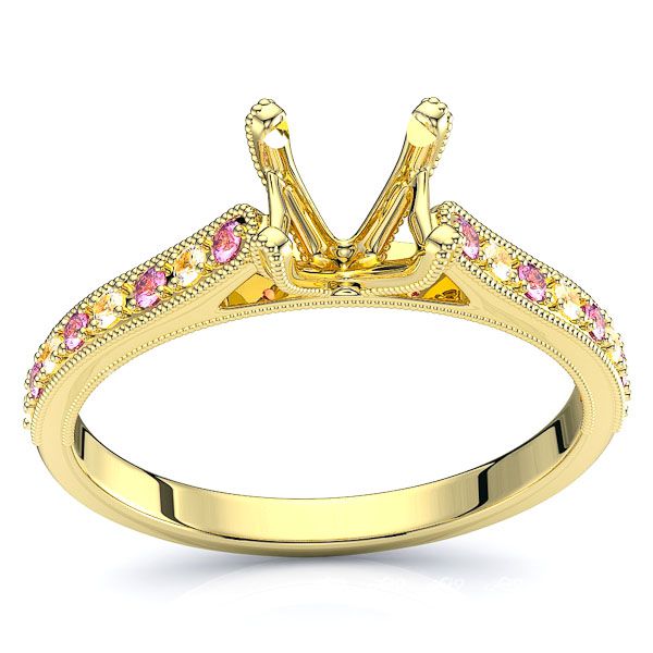 Yellow Diamond and Pink Sapphire