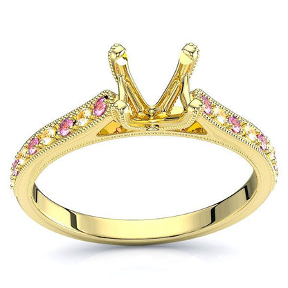 Yellow Diamond and Pink Sapphire