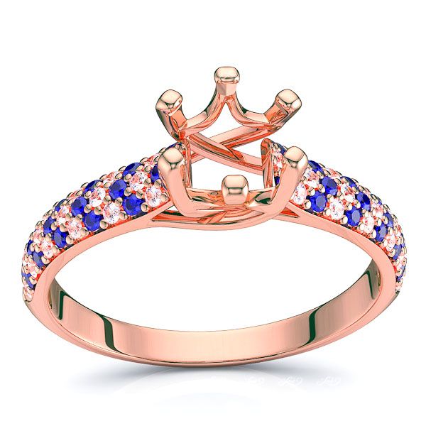 Rose Diamond and Blue Sapphire
