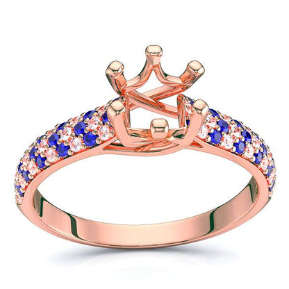 Rose Diamond and Blue Sapphire