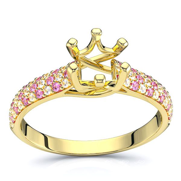 Yellow Diamond and Pink Sapphire