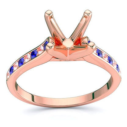 Rose Diamond and Blue Sapphire