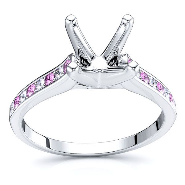 White Diamond and Pink Sapphire