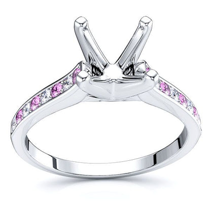 White Diamond and Pink Sapphire