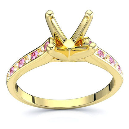 Yellow Diamond and Pink Sapphire