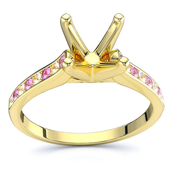Yellow Diamond and Pink Sapphire