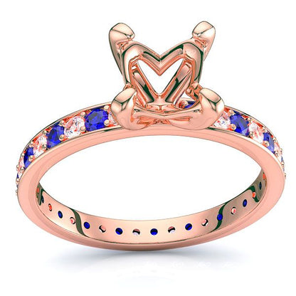Rose Diamond and Blue Sapphire