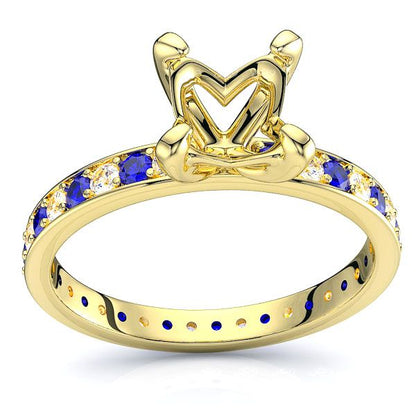 Yellow Diamond and Blue Sapphire