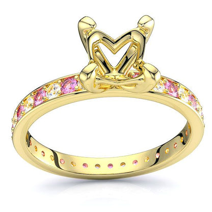 Yellow Diamond and Pink Sapphire