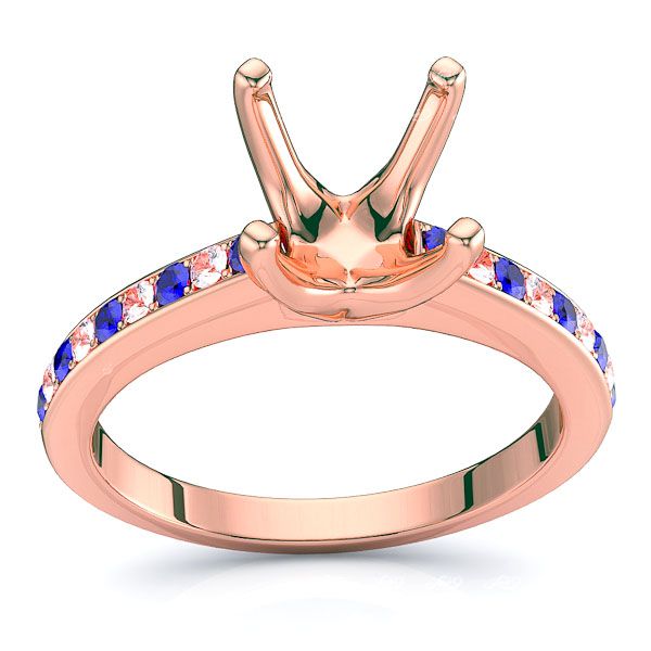 Rose Diamond and Blue Sapphire