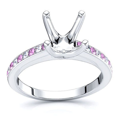 White Diamond and Pink Sapphire