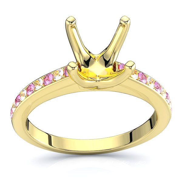 Yellow Diamond and Pink Sapphire