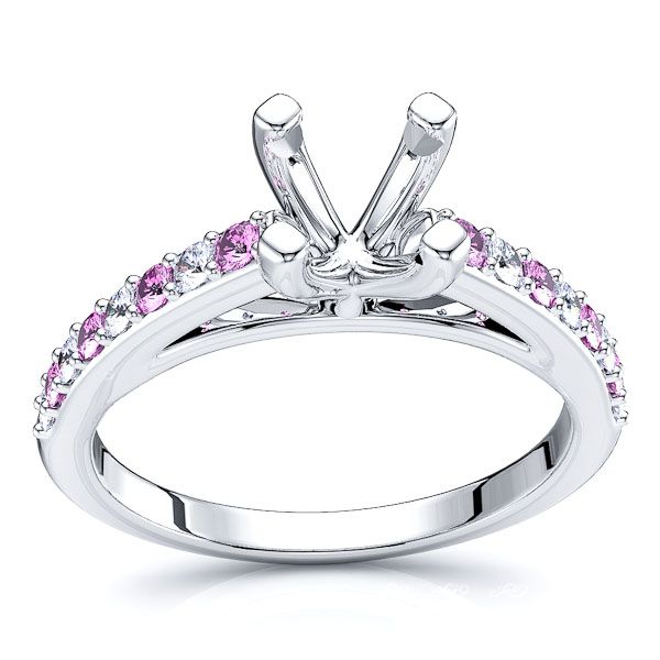 White Diamond and Pink Sapphire