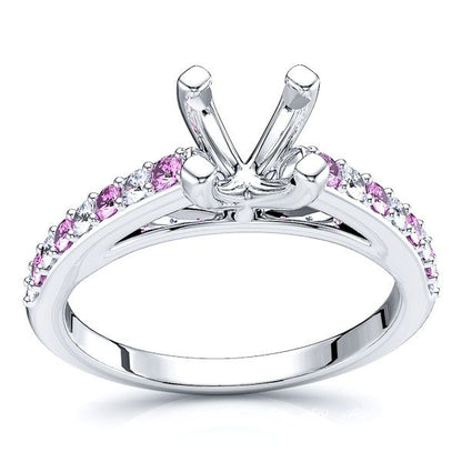 White Diamond and Pink Sapphire