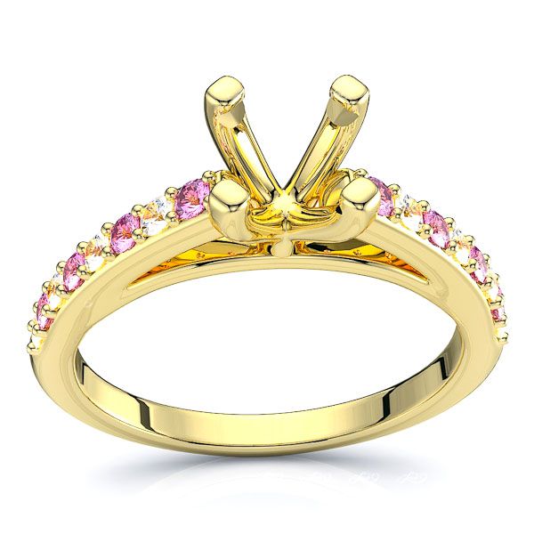 Yellow Diamond and Pink Sapphire