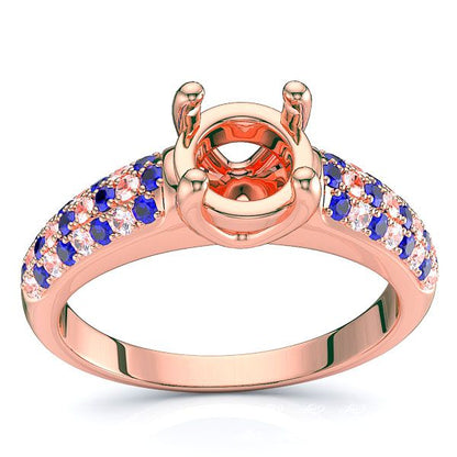Rose Diamond and Blue Sapphire