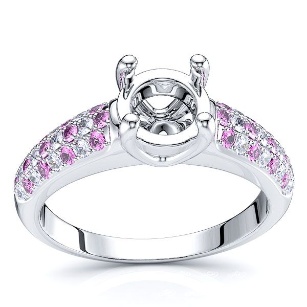 White Diamond and Pink Sapphire