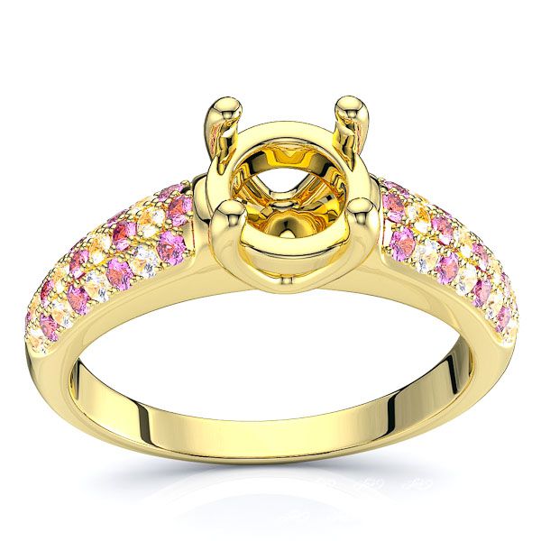 Yellow Diamond and Pink Sapphire