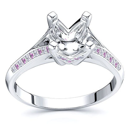 White Diamond and Pink Sapphire